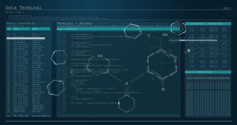 Digital Display of Chemical Structures on Holographic Interface - Download Free Stock Images Pikwizard.com
