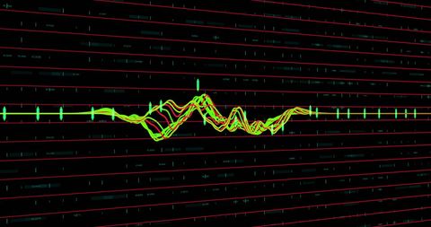 Dynamic Data Waves on Digital Grid - Download Free Stock Images Pikwizard.com