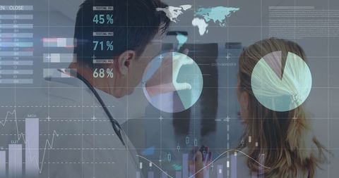 Doctors Analyzing Medical Data on Digital Interface - Download Free Stock Images Pikwizard.com