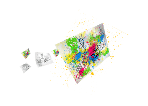 Transparent Innovative Drawing on Splashing Colors Diagram - Download Free Stock Videos Pikwizard.com