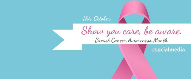 Breast Cancer Awareness Month Campaign Banner with Pink Ribbon - Download Free Stock Templates Pikwizard.com