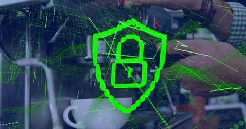 Cybersecurity in coffee business with digital shield