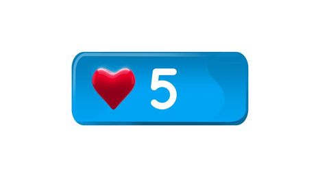 Social Media Like Button with Heart Icon and Number Counter - Download Free Stock Images Pikwizard.com