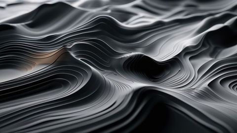Abstract monochrome topography layers in digital space
