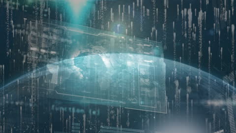 Global Data Processing with Digital Interface Animation