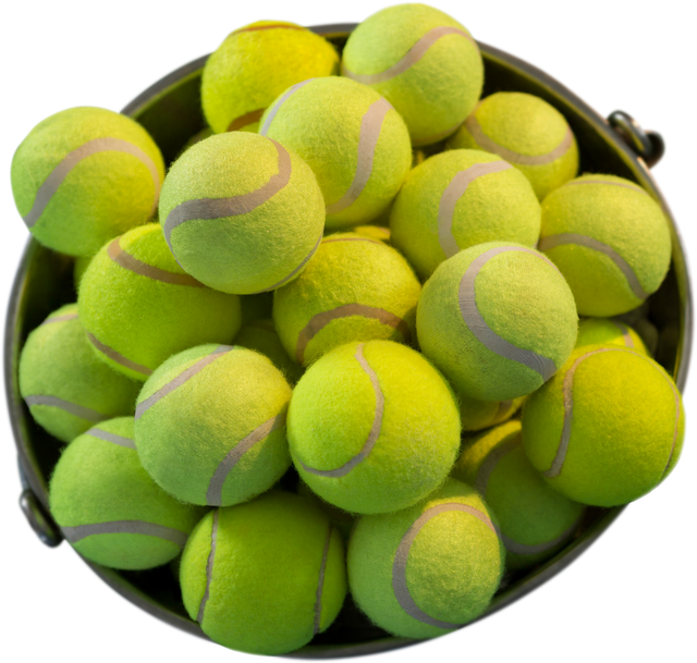 Transparent Bucket Filled with Green Tennis Balls Close-up - Download Free Stock Videos Pikwizard.com