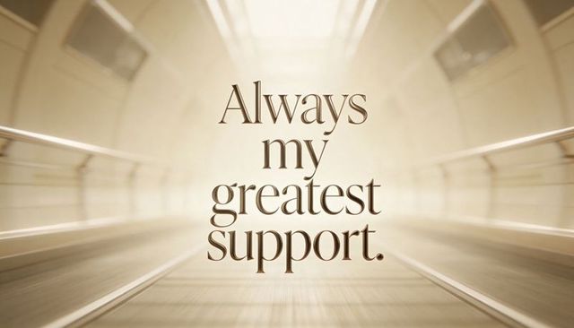 Centered serif quote in cinematic minimalist tunnel with warm skylight