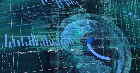 Global Data Analytics Platform with 3D Graphs and Visualizations - Download Free Stock Images Pikwizard.com