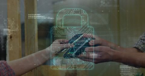 Padlock Hologram Overlay on Contactless Payment