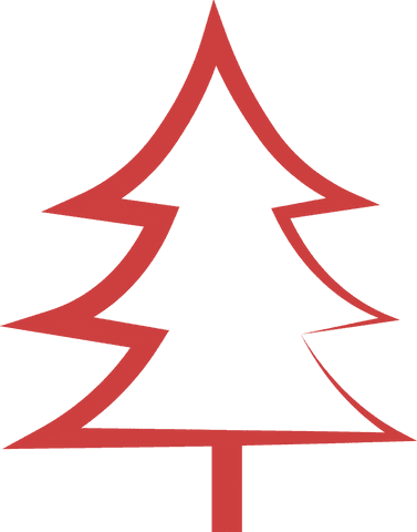 minimalist red christmas tree line art on transparent background - Download Free Stock Videos Pikwizard.com