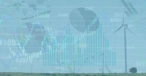Sustainable Energy and Financial Growth Conceptual Illustration