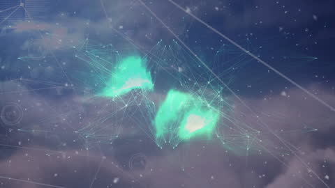 Abstract Network Connections with Digital Globe Overlay