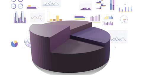 colorful 3d pie chart with various analytical graphs - Download Free Stock Images Pikwizard.com