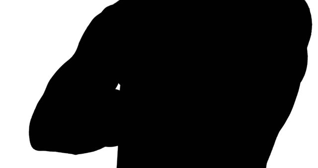 Silhouette of Person with Crossed Arms Isolated on White Background - Download Free Stock Images Pikwizard.com