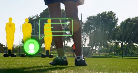 Soccer training with image recognition and digital targets