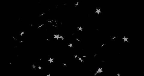 Falling Stars with Flickering Fairy Lights on Dark Background