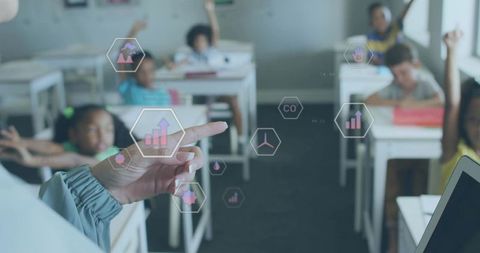 Interactive Technology in Class with Engaged Students and Teacher