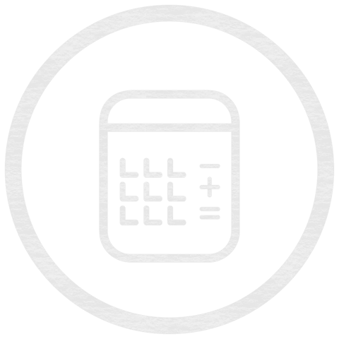 White Calculator Icon in Circle on Transparent Background - Download Free Stock Videos Pikwizard.com