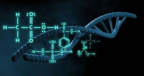 DNA Strand with Scientific Data Overlay in Digital Environment - Download Free Stock Images Pikwizard.com
