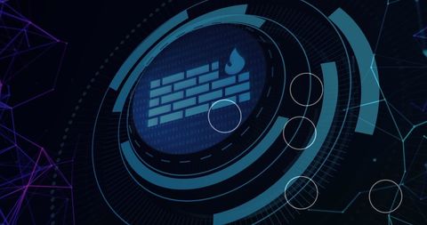 Futuristic Digital Firewall Concept with Tech Network Connections - Download Free Stock Images Pikwizard.com