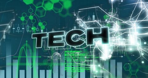Futuristic Tech and Finance Background with Graph Elements - Download Free Stock Images Pikwizard.com