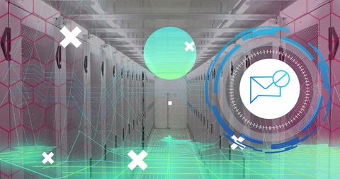 Digital Communication Technology in Modern Server Data Center - Download Free Stock Images Pikwizard.com