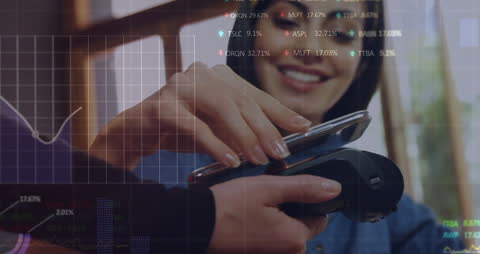 Mobile Payment Through Digital Device Illustrating Modern Technology