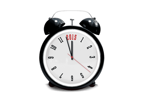 Vintage Transparent Alarm Clock Showing 2015 on White Face - Download Free Stock Videos Pikwizard.com