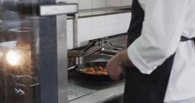 Chef Preparing Vegetable Stir Fry in Professional Kitchen - Download Free Stock Images Pikwizard.com