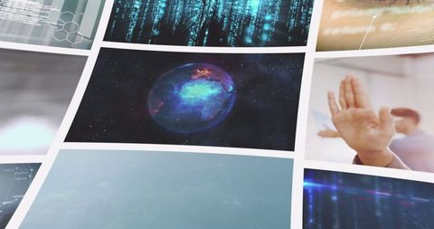 Collage of Global Communication and Technology Concepts