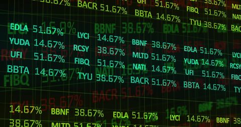 Dynamic Financial Data on Digital Screen for Global Business Analysis - Download Free Stock Images Pikwizard.com