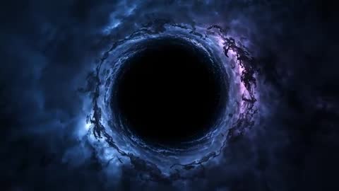 Interstellar Void Surrounded by Nebular Whirl in Space