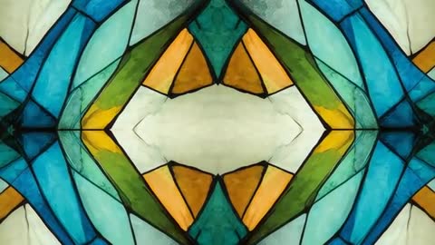 Dynamic Kaleidoscope Abstract Stained Glass Animation