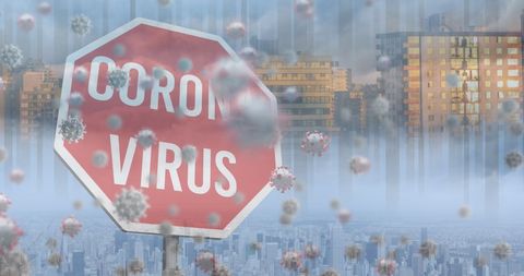 Coronavirus Warning Sign Over Cityscape - Download Free Stock Images Pikwizard.com