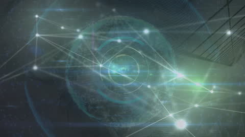 Futuristic Network Connections on Abstract Background