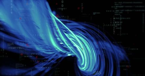 digital flow of futuristic glowing data stream - Download Free Stock Images Pikwizard.com