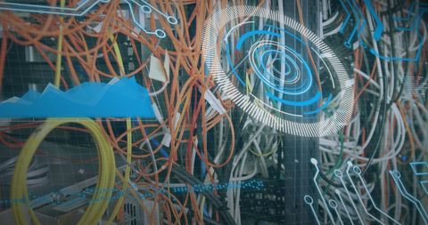 Futuristic Data Processing with Computer Server Cables - Download Free Stock Images Pikwizard.com