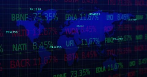 Global Financial Data Concepts with World Map Overlay - Download Free Stock Images Pikwizard.com
