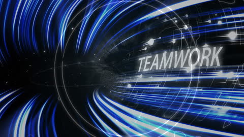 Abstract Futuristic Design Highlighting Teamwork Concept