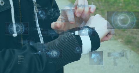 Digital interface augmented with smartwatch fitness features
