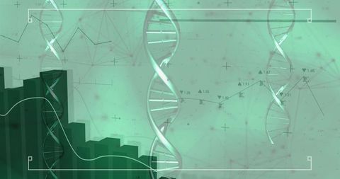 Dna visualization merging genetics and data with network elements