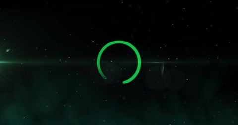 glowing green loading circle on digital interface - Download Free Stock Images Pikwizard.com