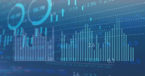 Financial Data Processing with Complex Graphical Interface - Download Free Stock Images Pikwizard.com