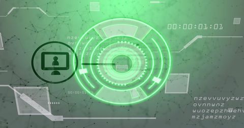 Digital Interface Scanning Networks with Security Icons - Download Free Stock Images Pikwizard.com
