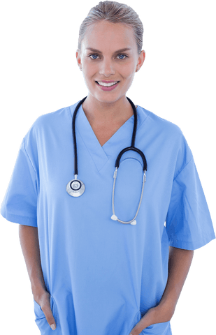 Positive Medical Professional in Light Blue Scrubs Transparent - Download Free Stock Videos Pikwizard.com