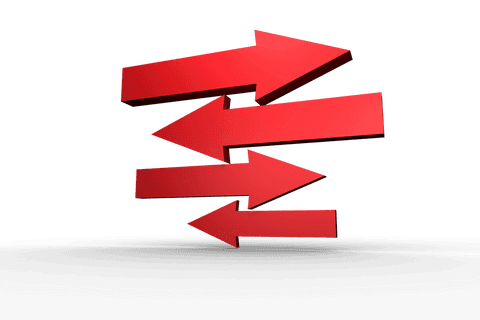 transparent red arrows pointing differently with gradient - Download Free Stock Videos Pikwizard.com