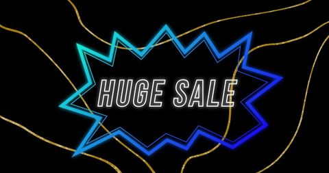 Huge Sale Neon Burst with Golden Highlights