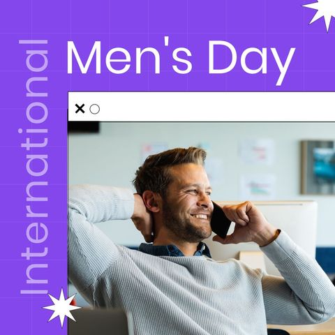 Celebrating International Men's Day with Digital Flair - Download Free Stock Templates Pikwizard.com