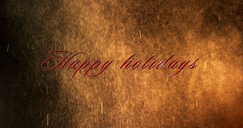 Festive Holiday Greeting with Orange Sparkle Background