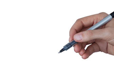 transparent hand holding writing pen isolated - Download Free Stock Videos Pikwizard.com